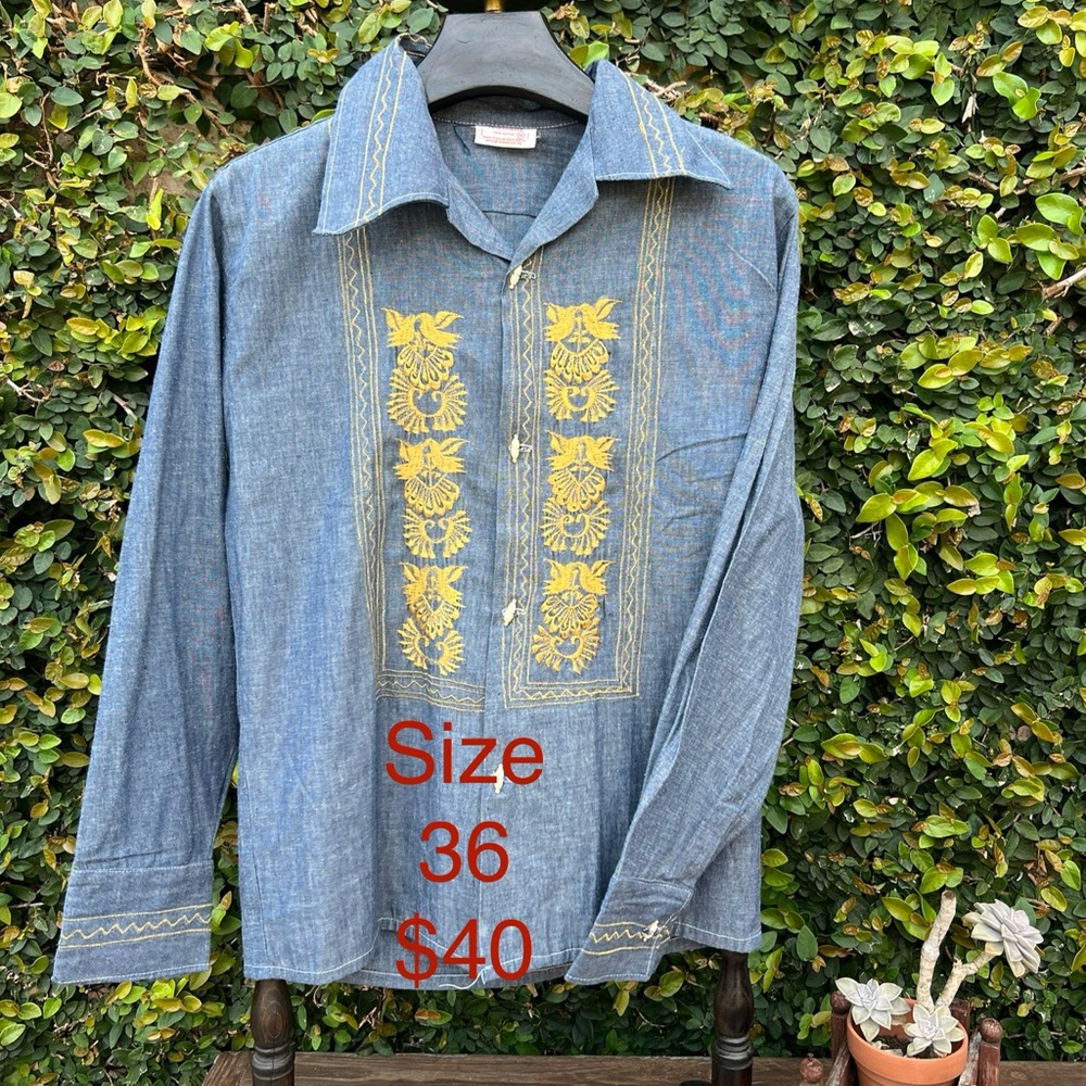 Beautiful Mexican shirt hand stitched new